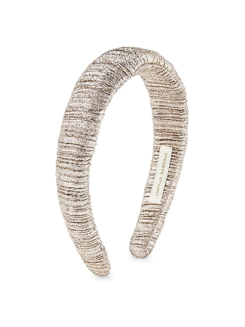 Loeffler Randall Marina Puffy Lamé Headband 3 Loeffler Randall Marina Puffy Lamé Headband