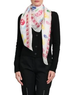 Alexander McQueen Rainbow Classic Silk Scarf