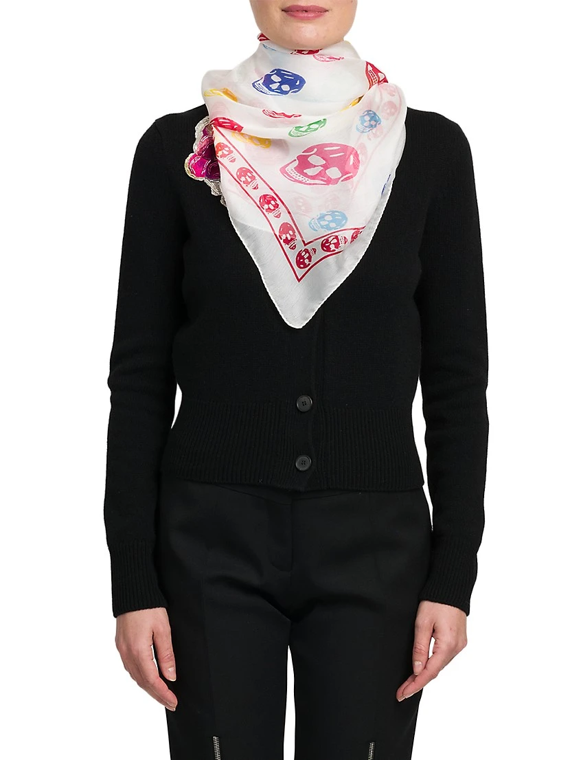 Alexander McQueen Rainbow Classic Silk Scarf 5 Alexander McQueen Rainbow Classic Silk Scarf - Image 3