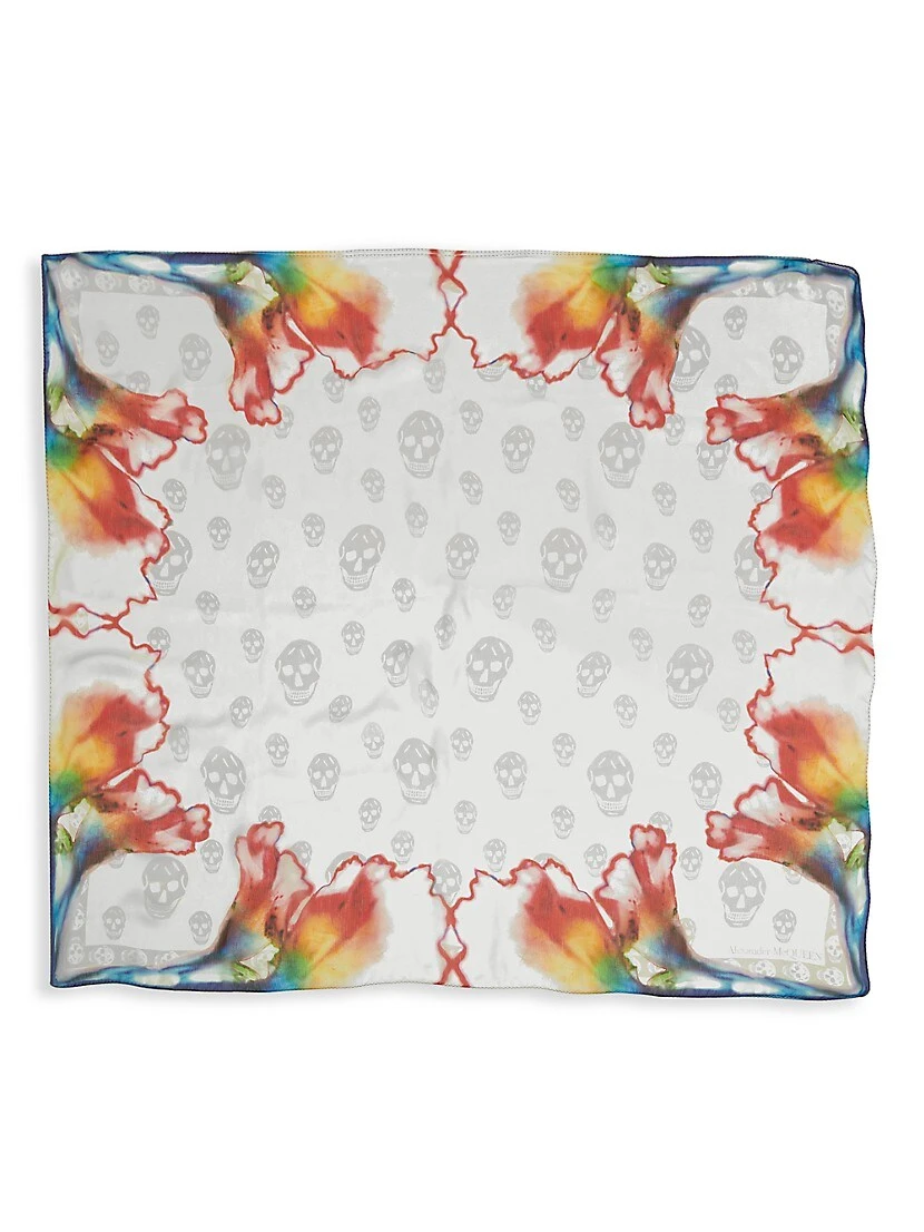 Alexander McQueen Sol Garnet Skull Silk Scarf 4 Alexander McQueen Sol Garnet Skull Silk Scarf - Image 2