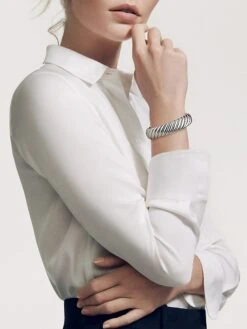 Sculpted Cable Bracelet -Fashion Jewelry & Accessories 0400019010091 STERLINGSILVER A4