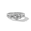 Thoroughbred Loop Ring In Sterling Silver With Pavé Diamonds -Fashion Jewelry & Accessories 0400019027312 STERLINGSILVER
