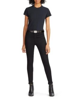 The Row Brian Leather Belt 5 The Row Brian Leather Belt -Fashion Jewelry & Accessories 0400019086201 BLACK A1