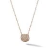 Petite Pav&eacute Cushion With Diamonds In 18K Gold -Fashion Jewelry & Accessories 0400019097954 ROSEGOLD