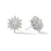 Starburst Stud Earrings In 18K White Gold With Full Pavé Diamonds 1 Starburst Stud Earrings In 18K White Gold With Full Pavé Diamonds -Fashion Jewelry & Accessories 0400019098012 WHITEGOLD