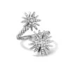 Starburst Bypass Ring With Pavé Diamonds 2 Starburst Bypass Ring With Pavé Diamonds -Fashion Jewelry & Accessories 0400019098064 NOCOLOR