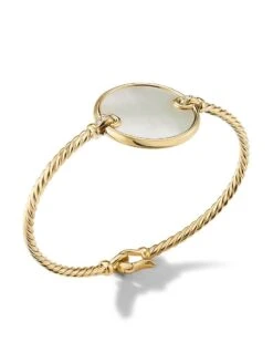 DY Elements Bracelet In 18K Yellow Gold With Pavé Diamonds