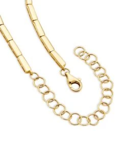 14K Yellow Gold & 0.26 TCW Diamond Bar Chain Necklace -Fashion Jewelry & Accessories 0400019131296 YELLOWGOLD A2