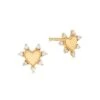 Mini 14K Yellow Gold & 0.106 TCW Diamond Heart Stud Earrings -Fashion Jewelry & Accessories 0400019131360 YELLOWGOLD