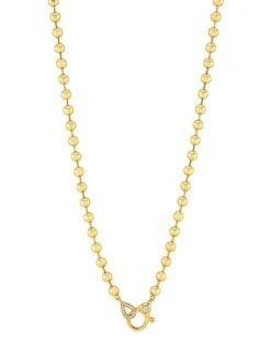 14K Yellow Gold & 0.4 TCW Natural Diamond Ball-Chain Necklace