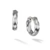 Cable Edge Sterling Silver Huggie Hoop Earrings -Fashion Jewelry & Accessories 0400019159948 NOCOLOR