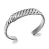 Sculpted Cable Contour Cuff Bracelet/3MM 1 Sculpted Cable Contour Cuff Bracelet/3MM -Fashion Jewelry & Accessories 0400019174131 SILVER