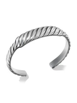 Sculpted Cable Contour Cuff Bracelet/3MM