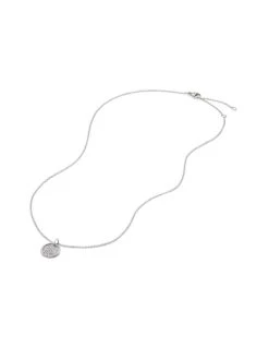 Cable Collectibles Pav&eacute Charm Necklace With Diamonds In 18K Gold -Fashion Jewelry & Accessories 0400019200642 WHITEGOLD A2