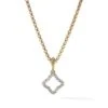 Quatrefoil Amulet In 18K Yellow Gold With Pavé Diamonds 1 Quatrefoil Amulet In 18K Yellow Gold With Pavé Diamonds -Fashion Jewelry & Accessories 0400019200684 NOCOLOR