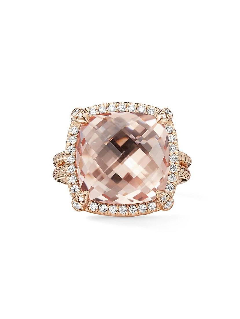 Châtelaine Pavé Bezel Ring With Diamonds In 18K Yellow Gold 4 Châtelaine Pavé Bezel Ring With Diamonds In 18K Yellow Gold - Image 2