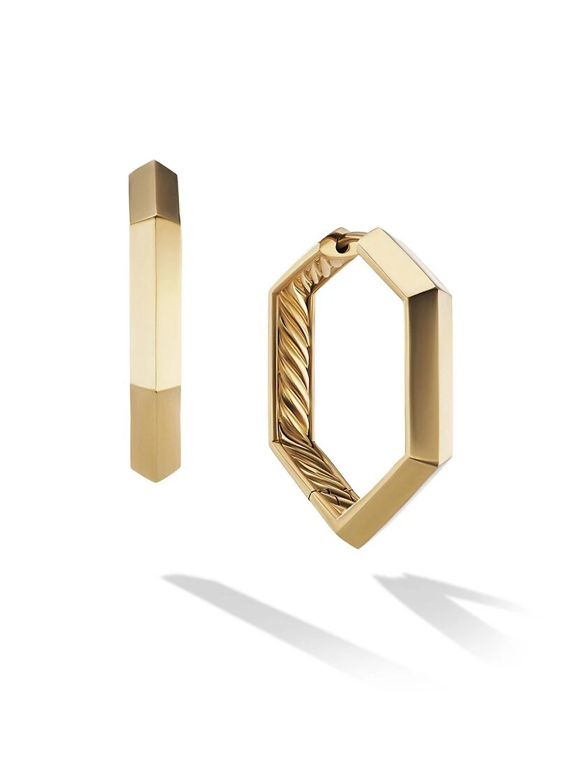 Carlyle Hoop Earrings In 18K Yellow Gold 3 Carlyle Hoop Earrings In 18K Yellow Gold