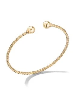 Solari Bead Color Bracelet In 18K Yellow Gold With Gold Domes