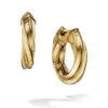 Cable Edge Huggie Hoop Earrings In 18K Yellow Gold -Fashion Jewelry & Accessories 0400019335463 NOCOLOR
