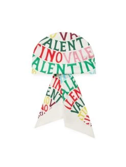 Valentino Garavani Escape Headband With Loop Print In Cotton And Silk