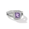 Petite Albion® Ring With Pavé Diamonds 2 Petite Albion® Ring With Pavé Diamonds -Fashion Jewelry & Accessories 0400019335490 AMETHYST
