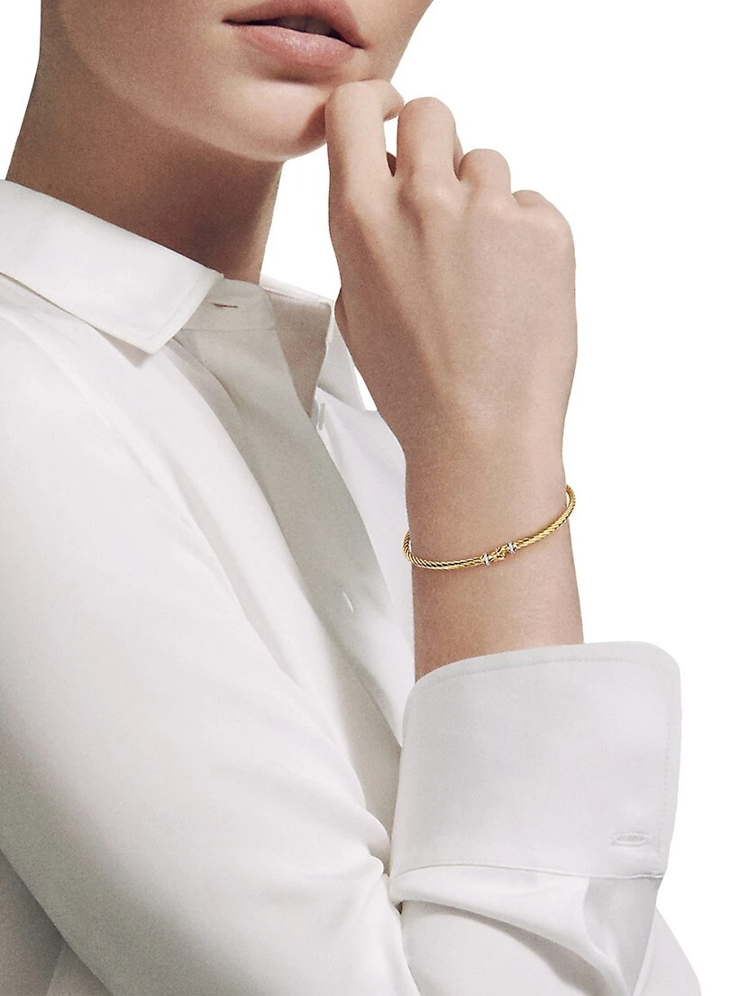 Cable Collectibles Buckle Bracelet In 18K Yellow Gold 5 Cable Collectibles Buckle Bracelet In 18K Yellow Gold - Image 3