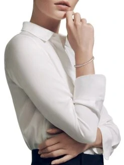 Crossover Bracelet With Diamonds -Fashion Jewelry & Accessories 0400019347137 DIAMOND A2