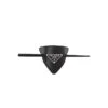 Prada Leather Hair Clip -Fashion Jewelry & Accessories 0400019361697 BLACK