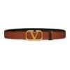 Valentino Garavani Reversible Vlogo Signature Belt -Fashion Jewelry & Accessories 0400019407916 SADDLEBROWNBLACK