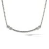 Petite X Bar Station Necklace With Pavé Diamonds 1 Petite X Bar Station Necklace With Pavé Diamonds -Fashion Jewelry & Accessories 0400019483607 STERLINGSILVER
