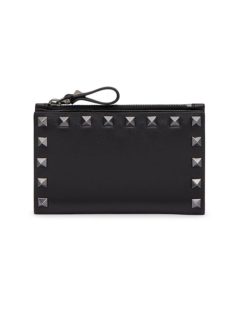 Valentino Garavani Rockstud Calfskin Cardholder With Zip 3 Valentino Garavani Rockstud Calfskin Cardholder With Zip