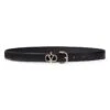 Valentino Garavani Vlogo Signature Shiny Calfskin Belt 20 MM -Fashion Jewelry & Accessories 0400019563164 BLACK