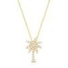 Tiny Treasures 18K Yellow Gold & Diamond Small Palm-Tree Pendant Necklace -Fashion Jewelry & Accessories 0400087414867 GOLD