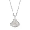 Bvlgari Divas' Dream 18K White Gold & Diamond Pavé Pendant Necklace -Fashion Jewelry & Accessories 0400088243205 WHITEGOLD