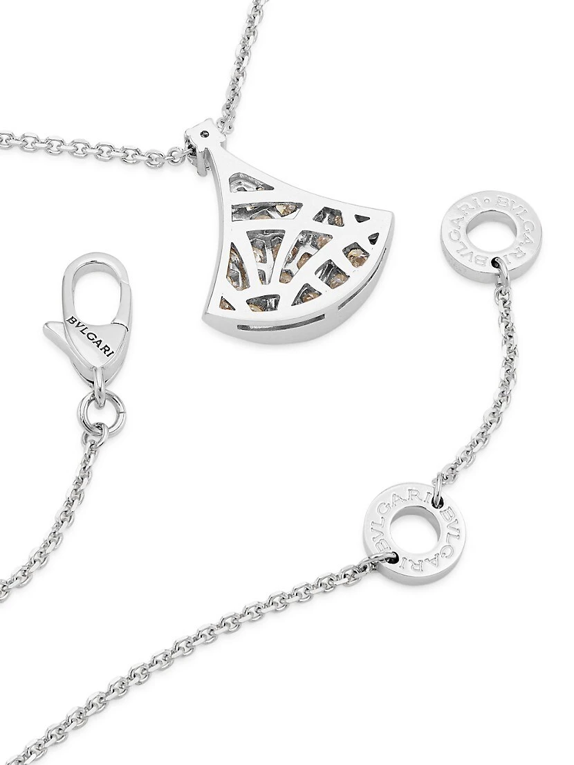 Bvlgari Divas' Dream 18K White Gold & Diamond Pavé Pendant Necklace 5 Bvlgari Divas' Dream 18K White Gold & Diamond Pavé Pendant Necklace - Image 3