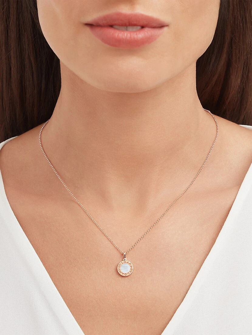 Bvlgari Classic 18K Rose Gold & Mother-of-Pearl Pendant Necklace 4 Bvlgari Classic 18K Rose Gold & Mother-of-Pearl Pendant Necklace - Image 2