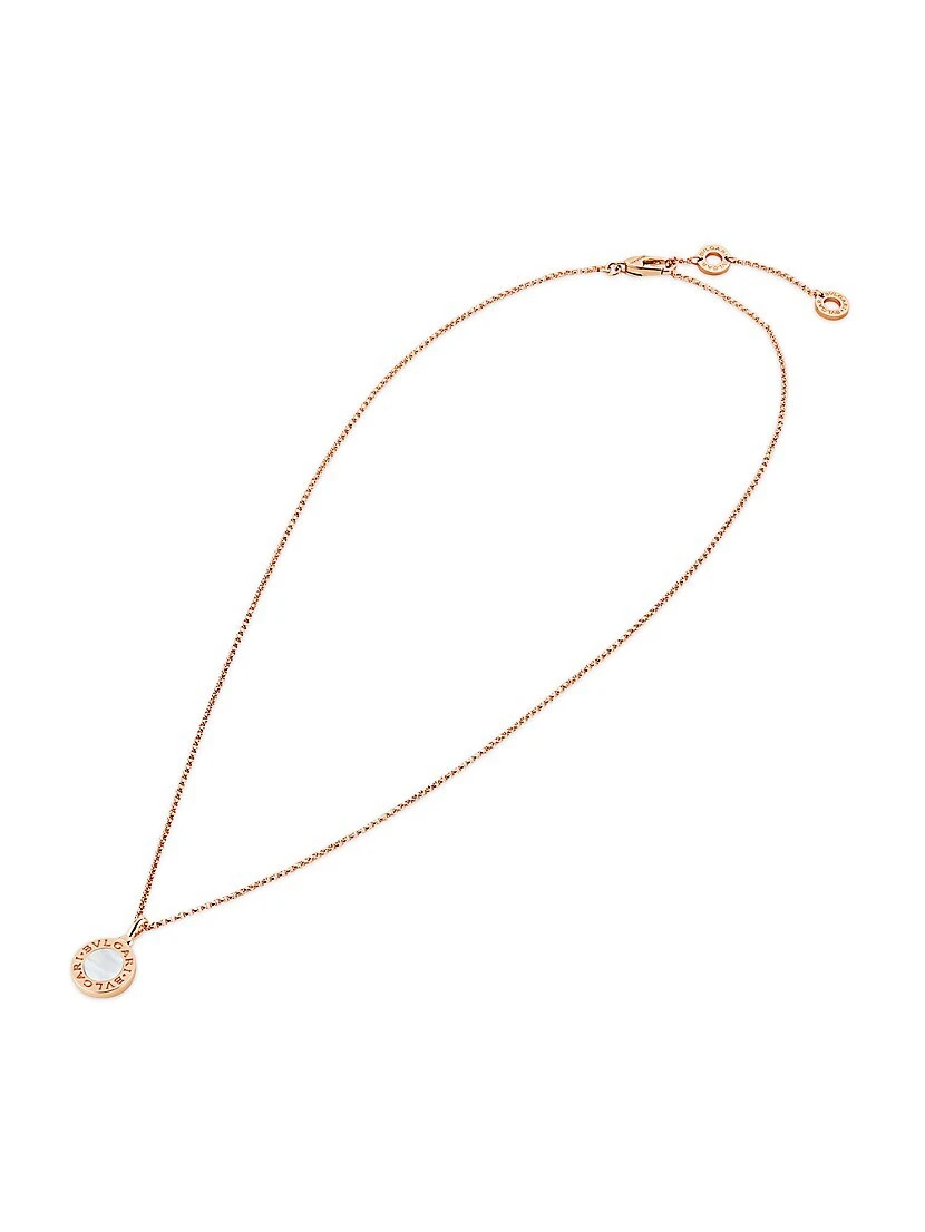 Bvlgari Classic 18K Rose Gold & Mother-of-Pearl Pendant Necklace 5 Bvlgari Classic 18K Rose Gold & Mother-of-Pearl Pendant Necklace - Image 3