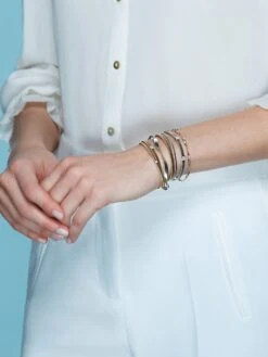 Masai Two-Tone & Diamond Double-Strand Bracelet -Fashion Jewelry & Accessories 0400089271796 A9