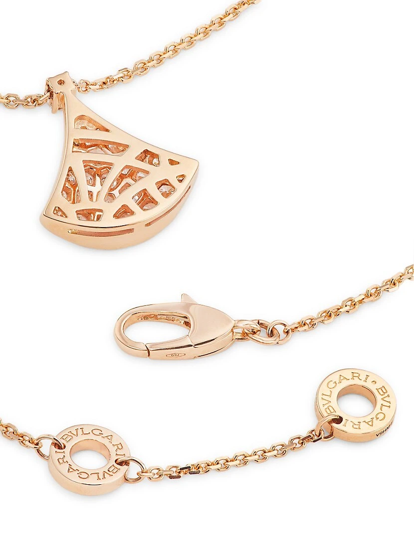 Bvlgari Divas' Dream 18K Rose Gold & Diamond Pavé Pendant Necklace 5 Bvlgari Divas' Dream 18K Rose Gold & Diamond Pavé Pendant Necklace - Image 3