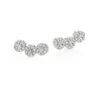 Flower Diamond & 18K White Gold Ear Climbers -Fashion Jewelry & Accessories 0400090613988