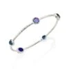 Rock Candy Sterling Silver & Multi-Stone 5-Station Bangle Bracelet -Fashion Jewelry & Accessories 0400091677440