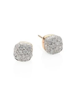 Pomellato Nudo Diamond & 18K Rose Gold Stud Earrings