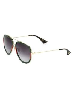 Gucci 57MM Aviator Sunglasses