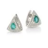 Mirage 18K White Gold, Diamond & Emerald Earrings -Fashion Jewelry & Accessories 0400094086973