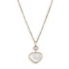 Chopard Happy Hearts 18K Rose Gold, Diamond & Mother-Of-Pearl Pendant Necklace