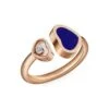 Chopard Happy Hearts 18K Rose Gold, Blue Stone Inlay & Diamond Heart Ring -Fashion Jewelry & Accessories 0400094224893