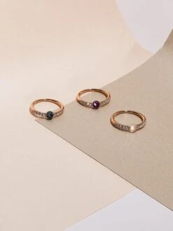 Pomellato M'Ama Non M'Ama Diamond, Amethyst & 18K Rose Gold Ring -Fashion Jewelry & Accessories 0400094248174 A9