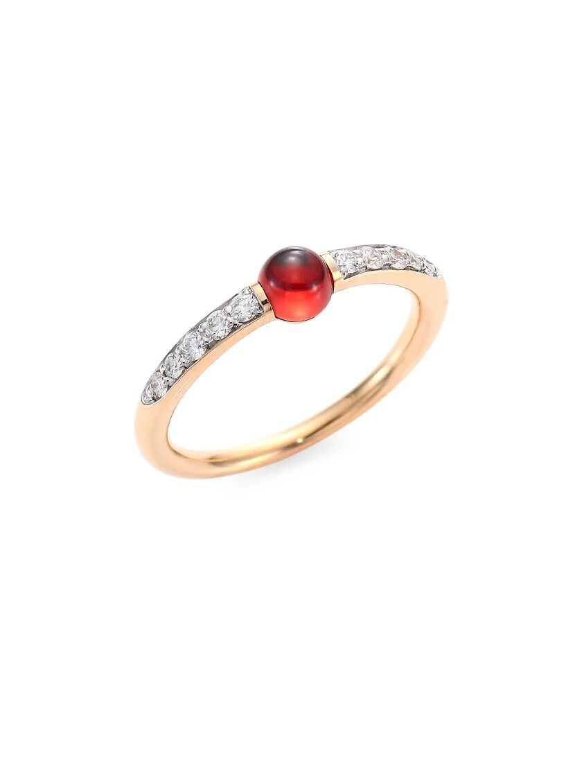Pomellato M'Ama Non M'Ama Diamond, Garnet & 18K Rose Gold Ring 3 Pomellato M'Ama Non M'Ama Diamond, Garnet & 18K Rose Gold Ring