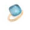 Pomellato Nudo 18K Rose Gold & Blue Topaz Large Square Ring -Fashion Jewelry & Accessories 0400094735278