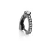 Diamond & 18K Black Gold Single Hoop Earring -Fashion Jewelry & Accessories 0400094969361 BLACKGOLD